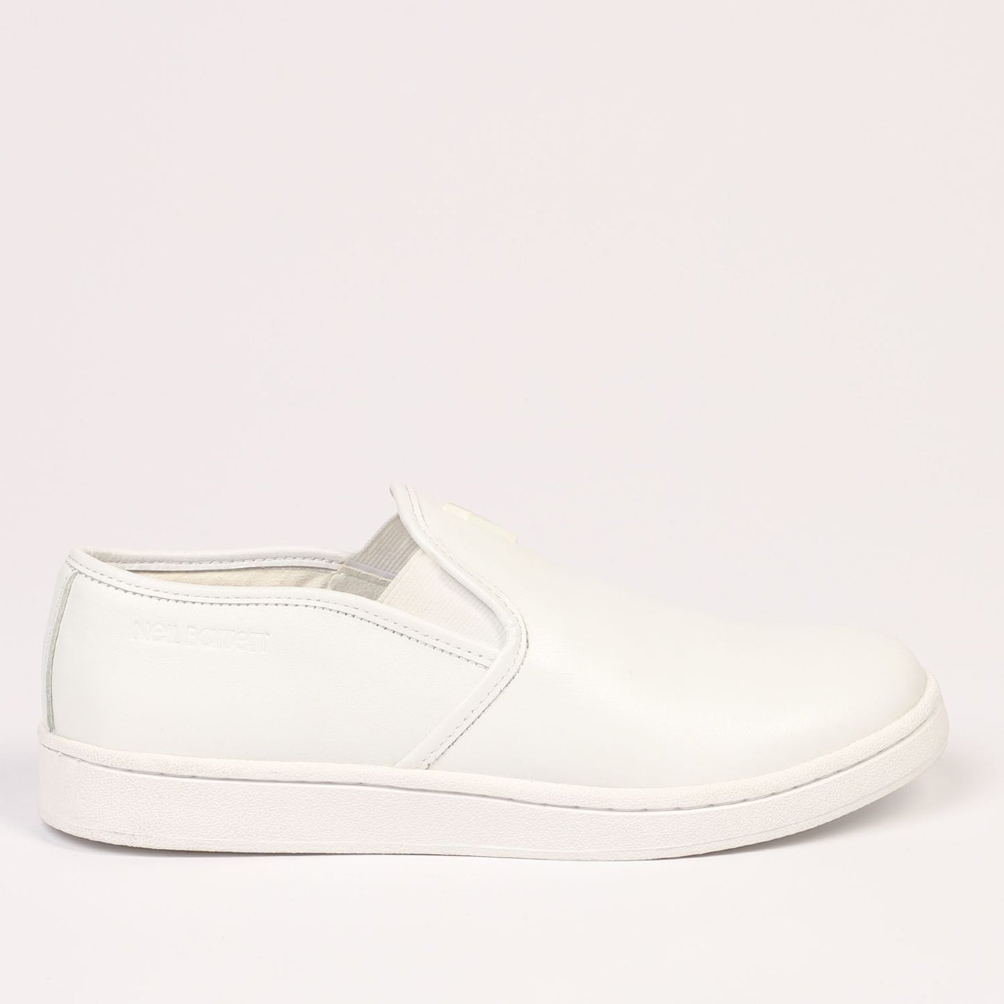 Chic White Slip-On Sneakers with Logo Detail