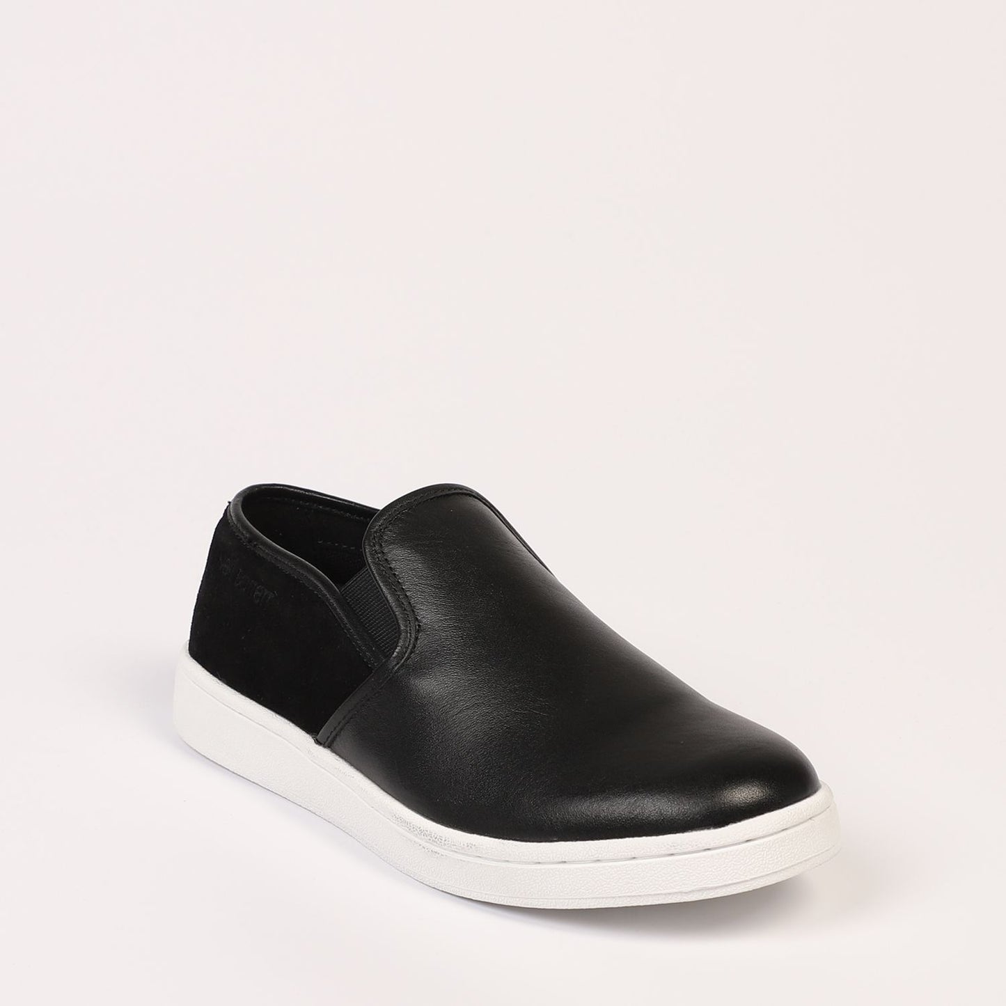 Chic Suede Slip-On Sneakers with Elastic Accents