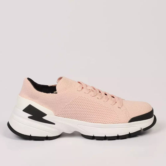Chic Pink Bolt Sneakers for Style-Conscious Men