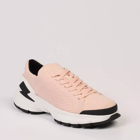 Chic Pink Bolt Sneakers for Style-Conscious Men