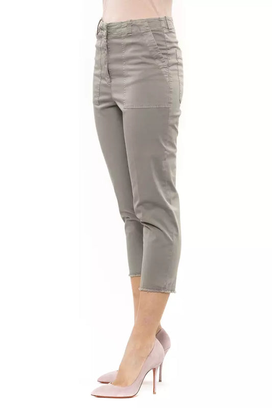 Chic Adherent Ankle Cotton Trousers