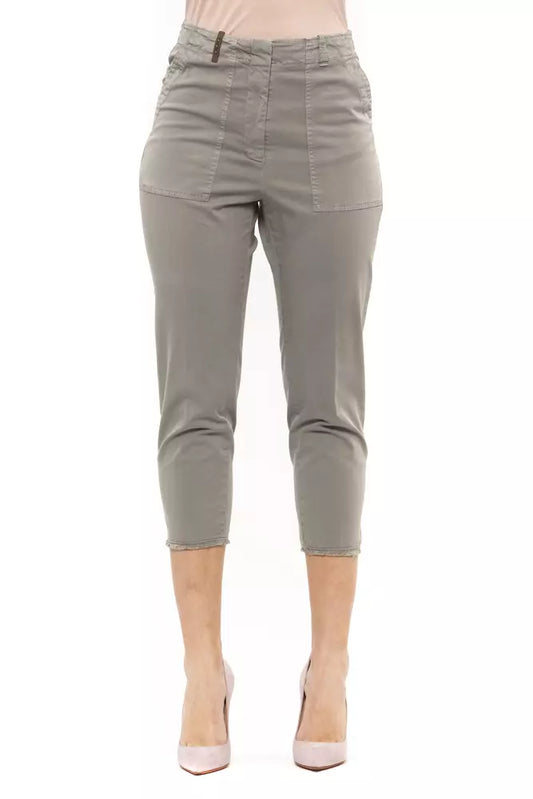 Chic Adherent Ankle Cotton Trousers
