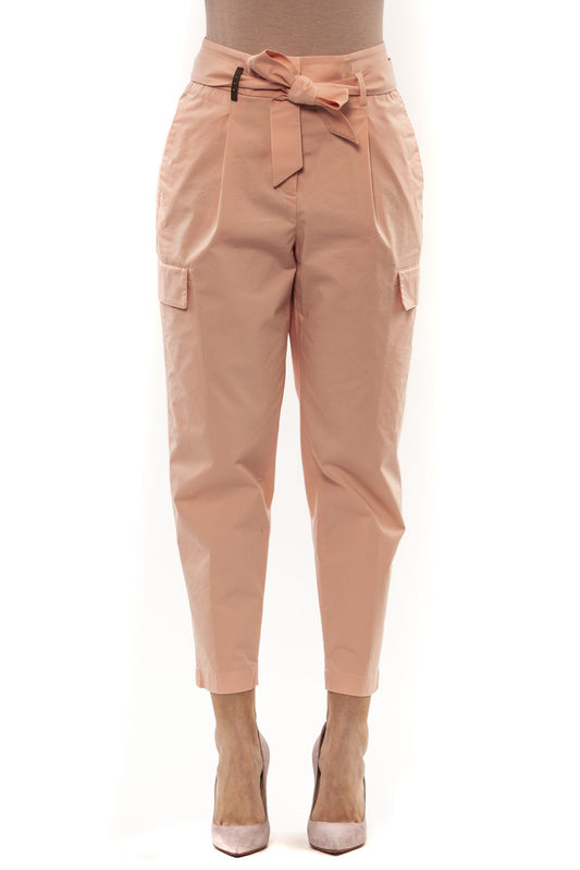 Pastel Pink High Waisted Cotton Trousers