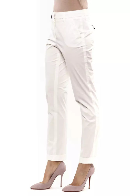 Chic High-Waisted Cotton Trousers
