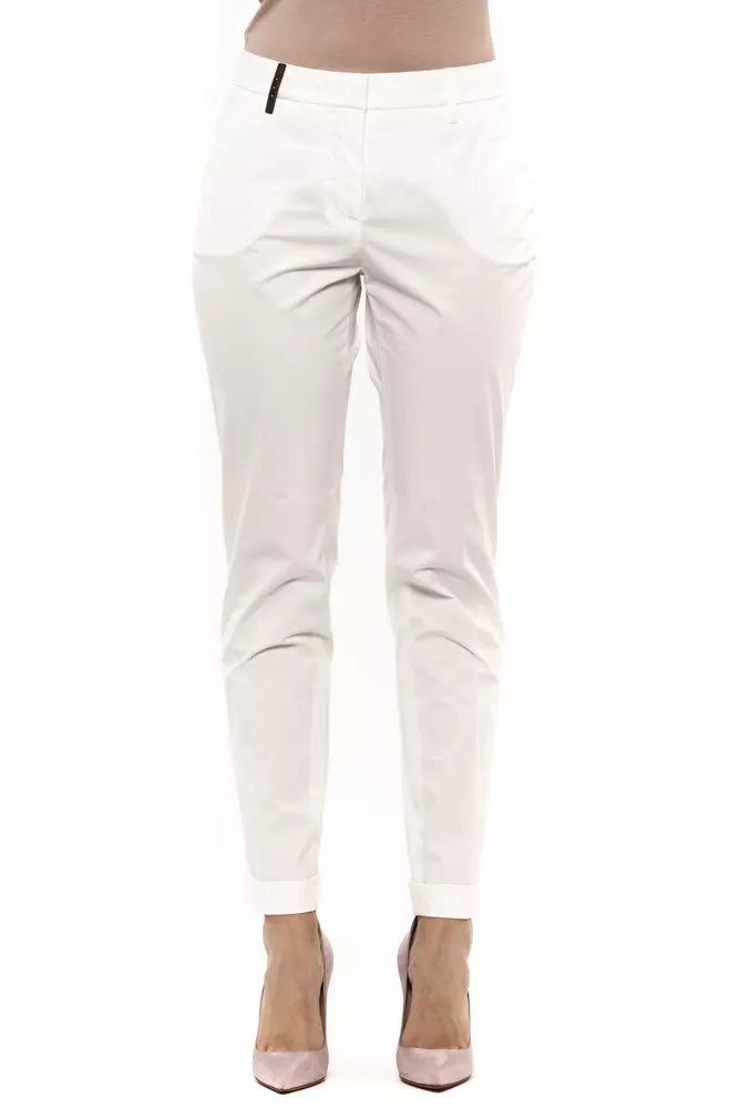 Chic High-Waisted Cotton Trousers