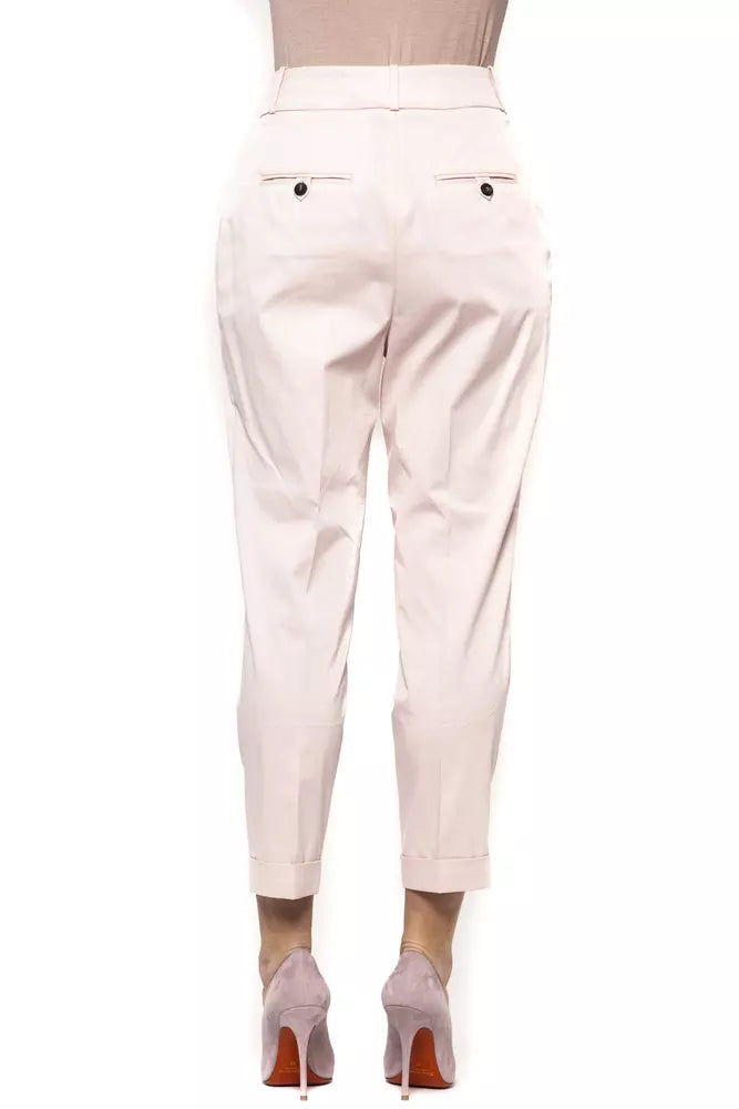 Chic Pink Ankle Trousers for Sophisticated Style