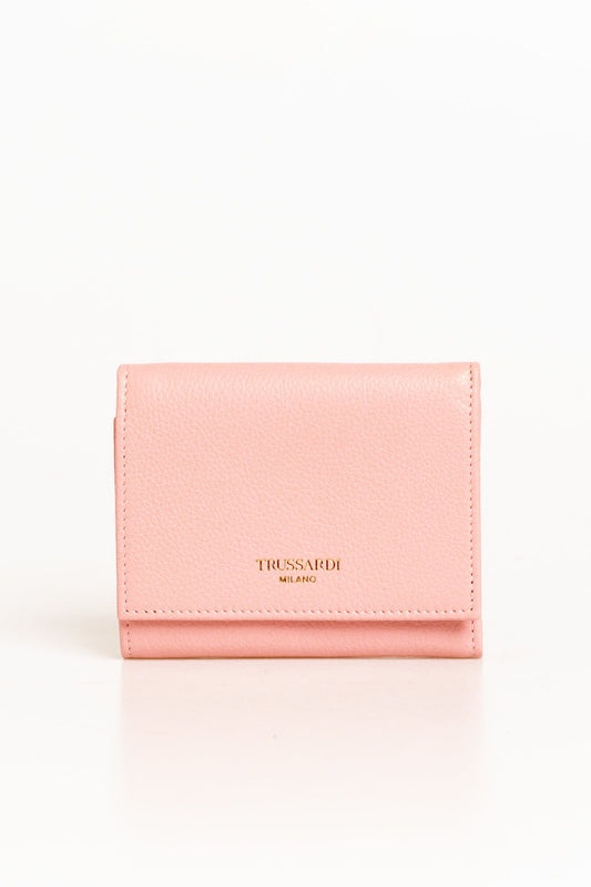 Elegant Pink Leather Mini Wallet