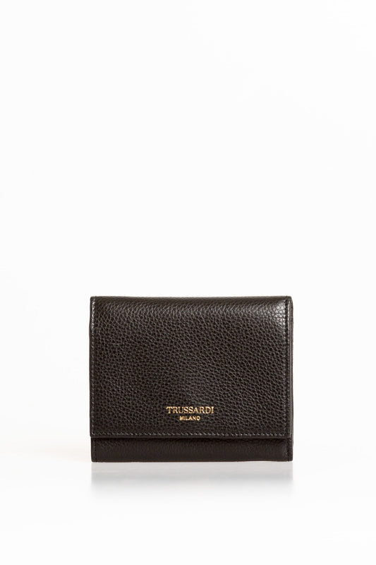 Elegant Mini Leather Wallet with Embossed Logo