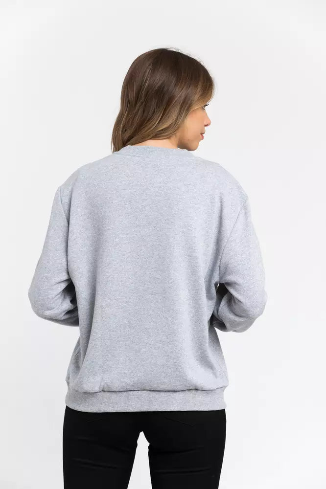 Oversized Cotton-Blend Round-Neck Sweatshirt