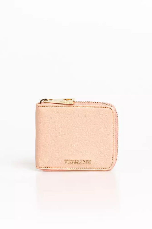 Elegant Pink Leather Medium Wallet