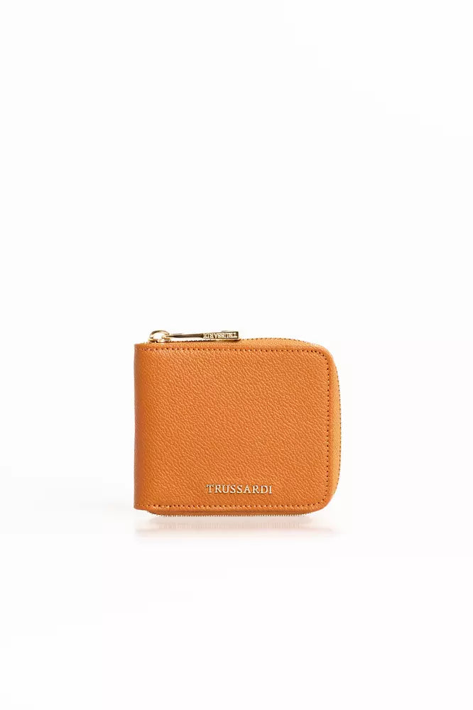 Elegant Beige Leather Medium Wallet