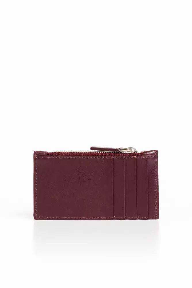 Elegant Soft Leather Card Holder in Rich Brown