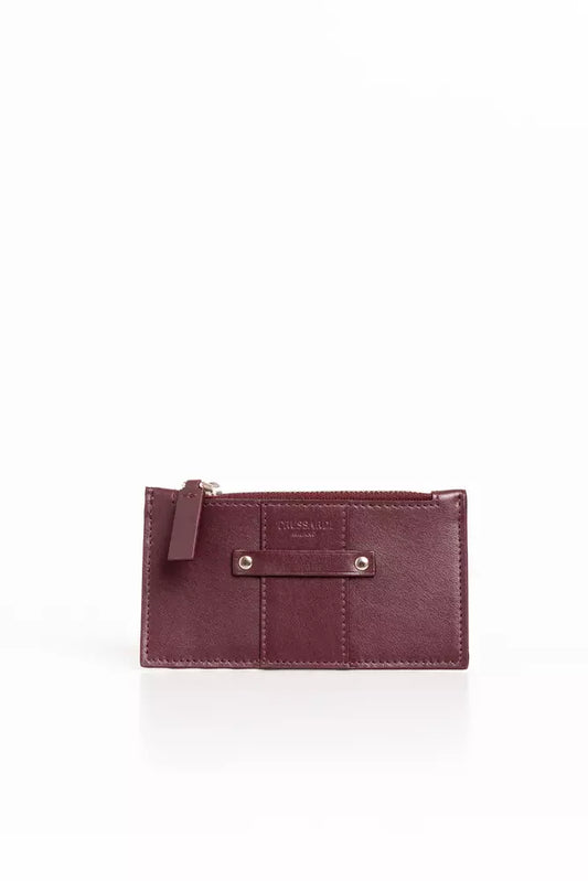 Elegant Soft Leather Card Holder in Rich Brown