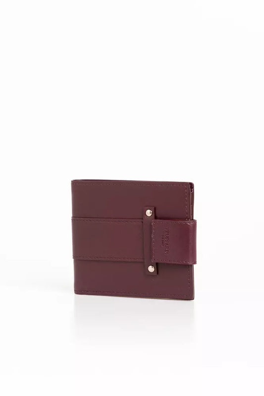 Elegant Soft Calfskin Wallet with Secure Strap