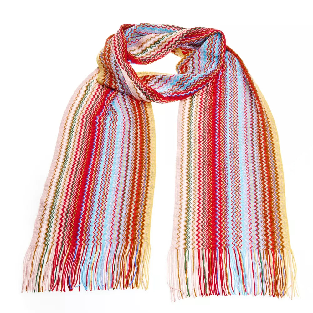 Geometric Pattern Luxe Fringed Scarf