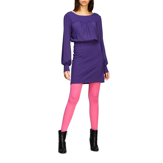 Elegant Purple Viscose Blend Dress