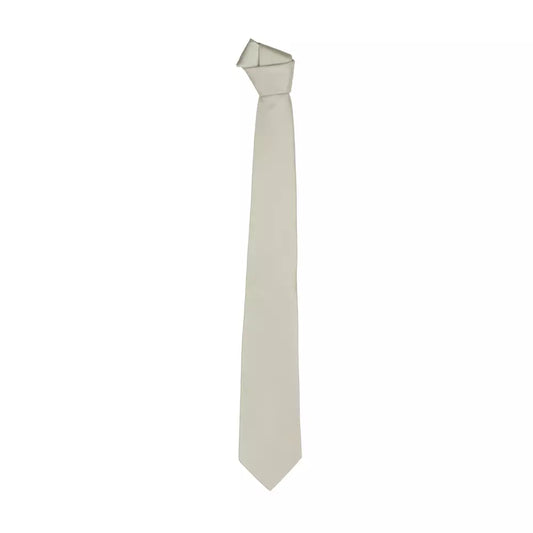 Beige Silken Point Pin Tie - Elegance Redefined