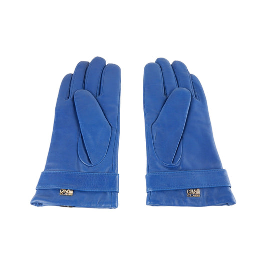Elegant Lamb Leather Ladies Gloves in Blue