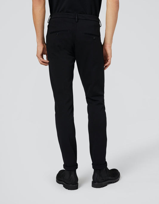 Elegant Slim Chino Trousers in Black