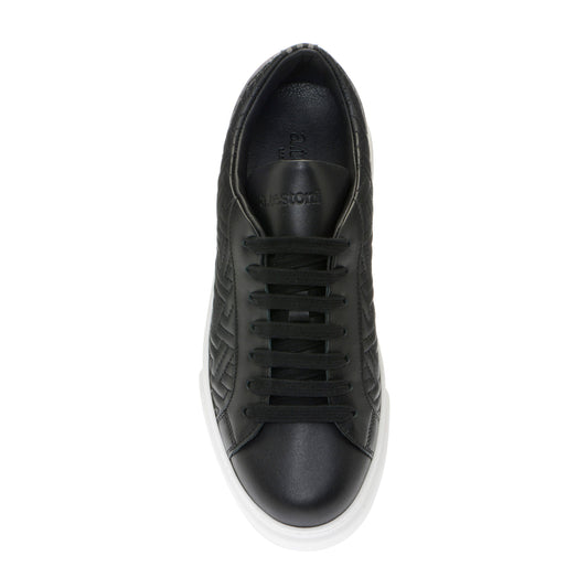 Elegant Black Leather Sneakers