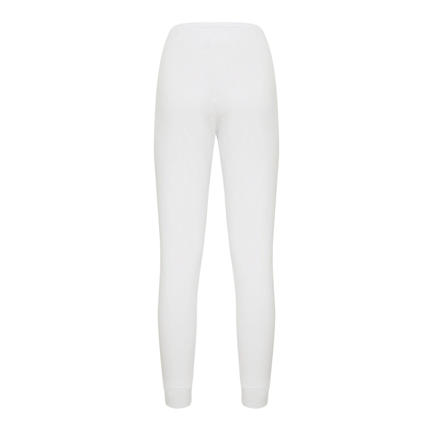 Chic White Stretch Cotton Trousers