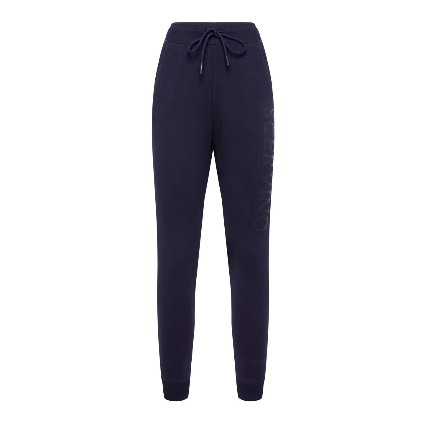 Elegant Stretch Cotton Trousers in Chic Blue