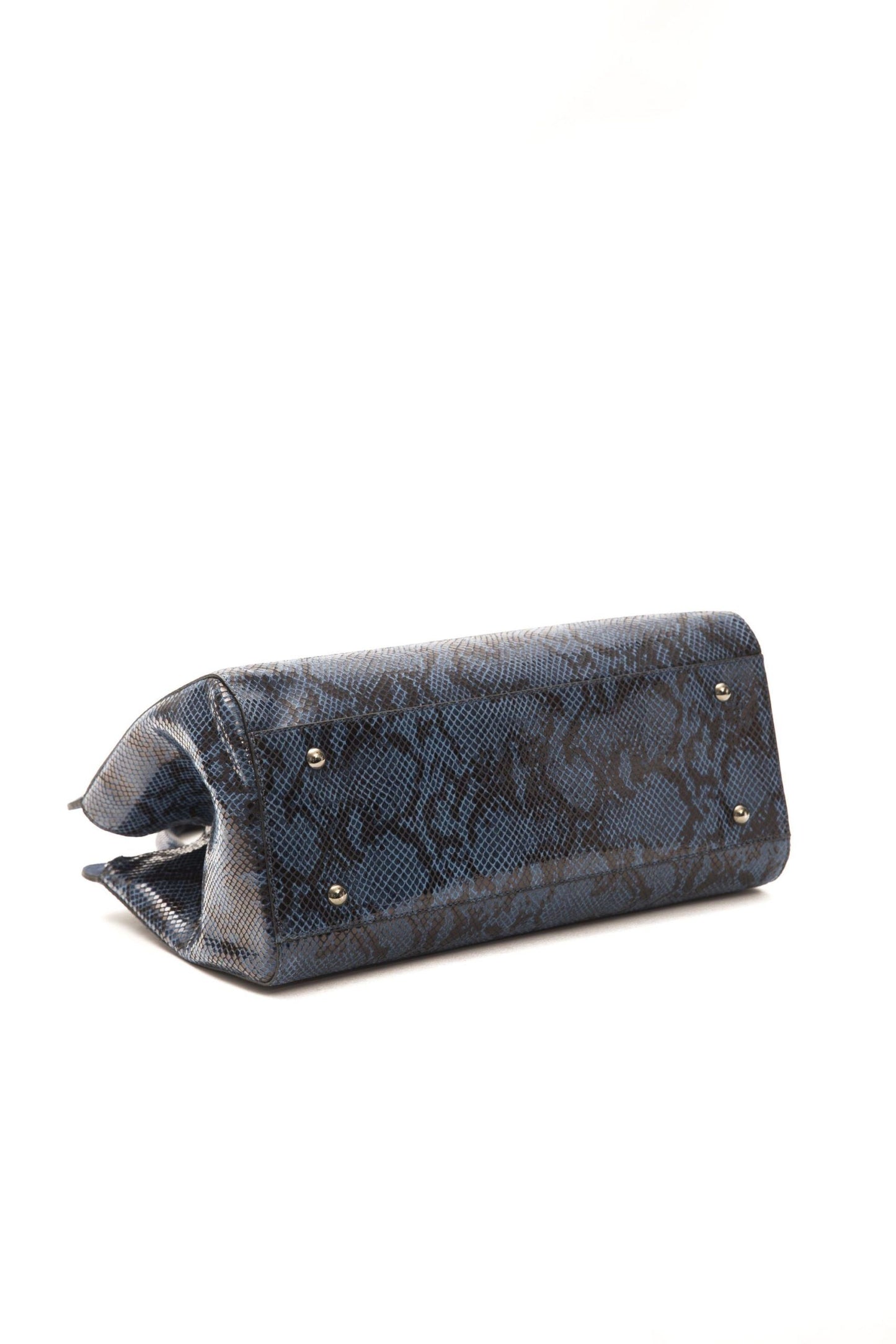 Elegant Python Print Leather Tote Bag