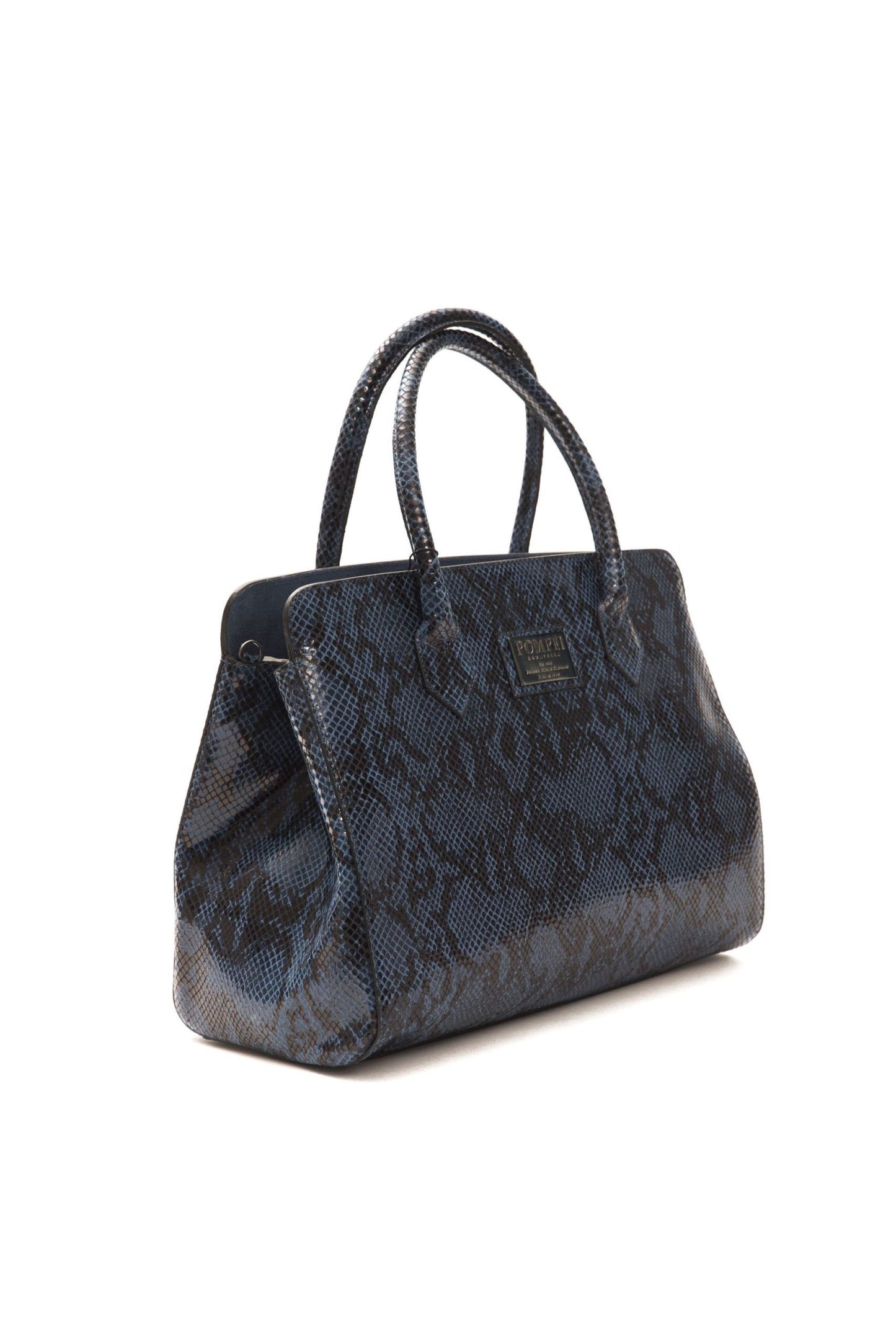 Elegant Python Print Leather Tote Bag