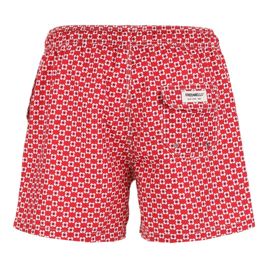 Radiant Red Men's Beachwear Boxers