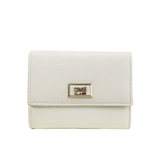Elegant White Double-Button Wallet