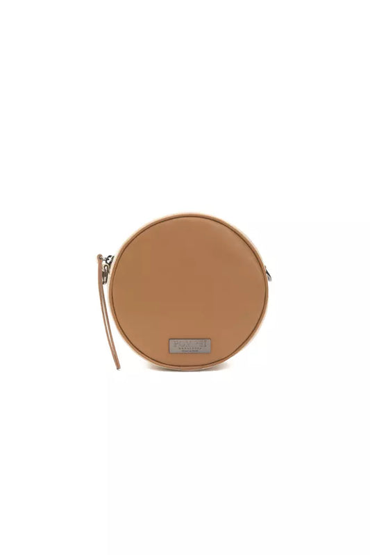 Elegant Small Oval Leather Crossbody Bag