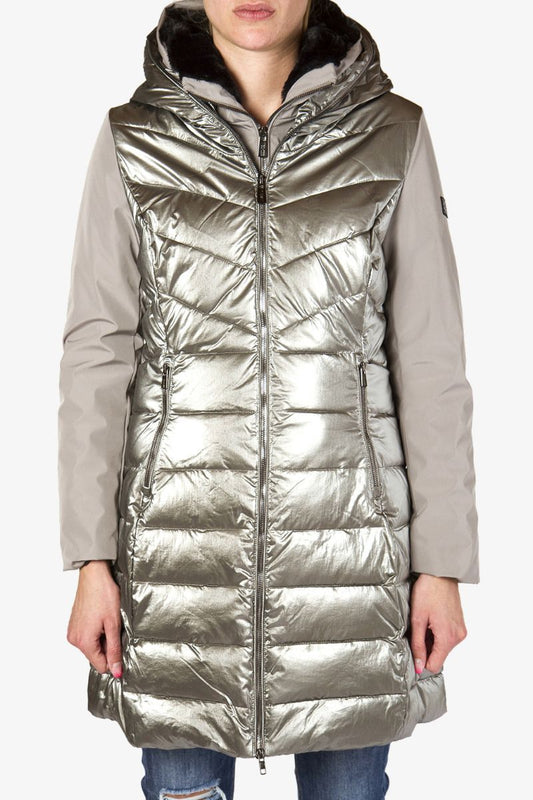 Chic Dual Hooded Long Down Jacket for Women