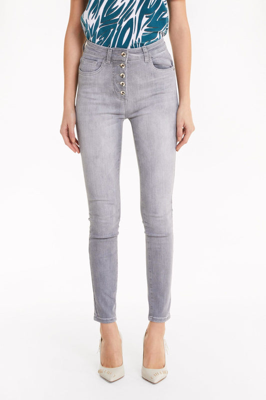 Slim Fit Embroidered Pocket Jeans