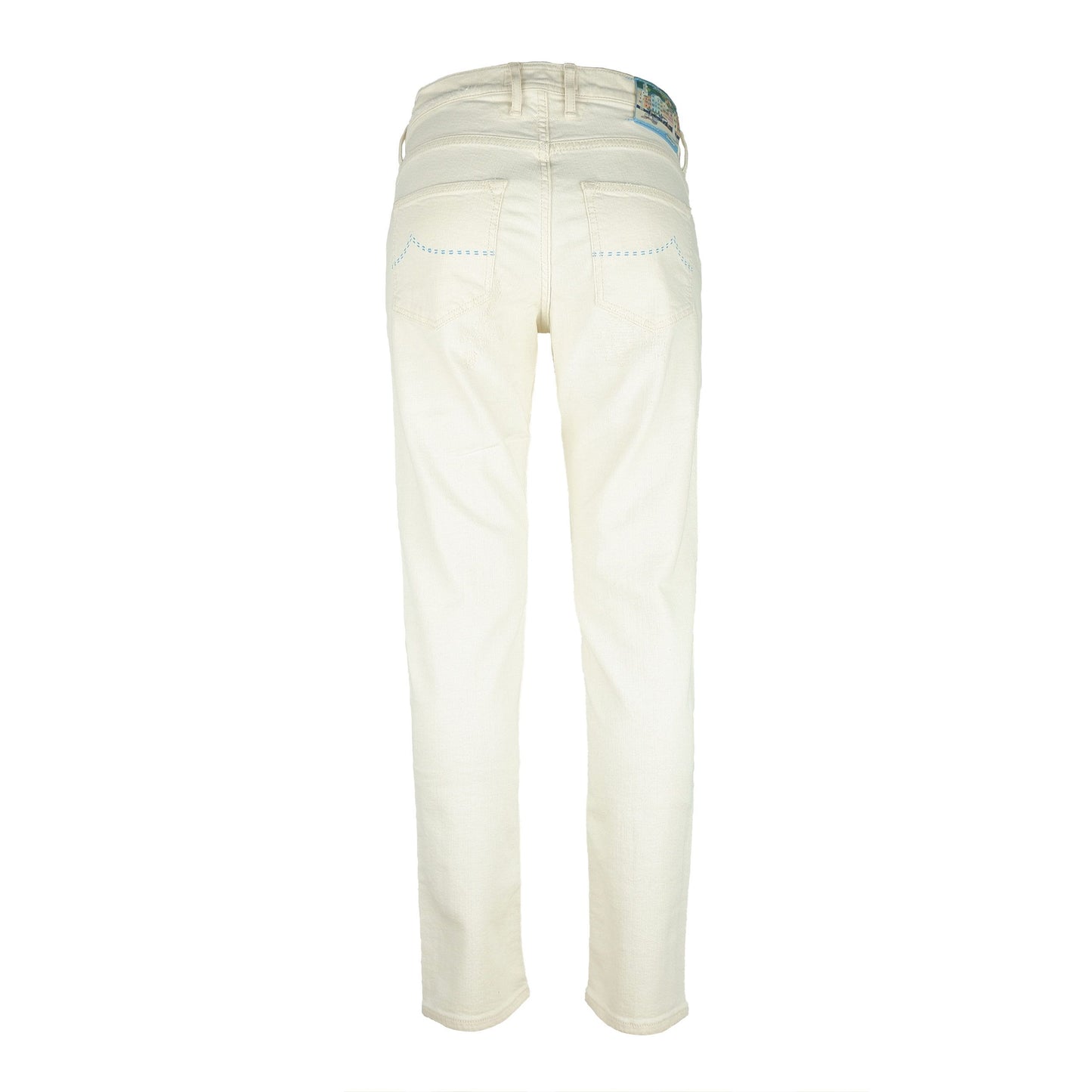 Elegant White Stretch Denim Jeans