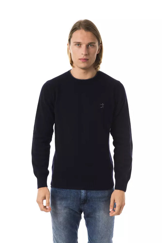 Exquisite Embroidered Crew Neck Wool Sweater
