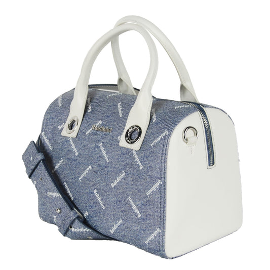 Chic Cindy Bowling Bag in Jeans/White Duo Tone