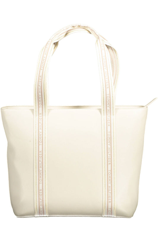 Chic Beige Shoulder Bag with Contrasting Details