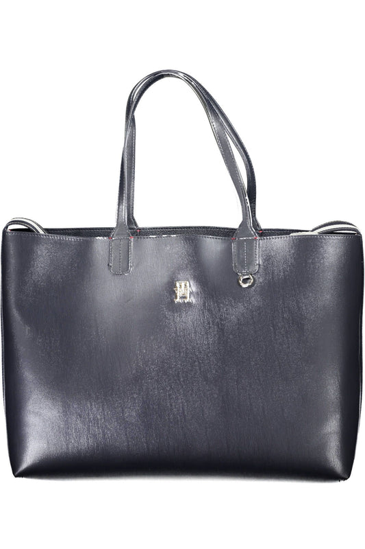 Elegant Blue Shoulder Bag with Pochette