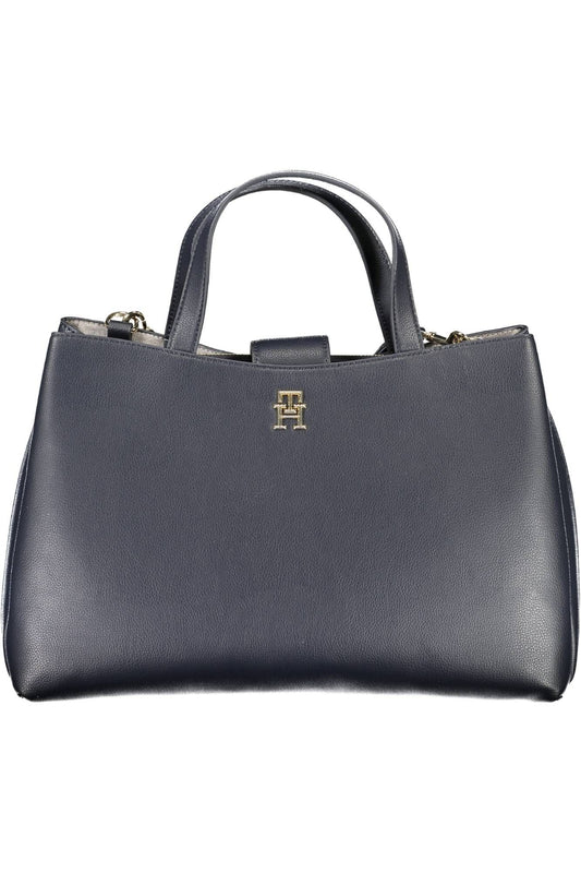 Elegant Two-Compartment Handbag with Logo