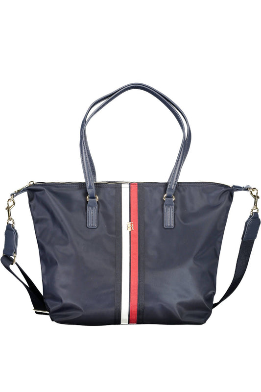 Chic Blue Sustainable Nylon Handbag