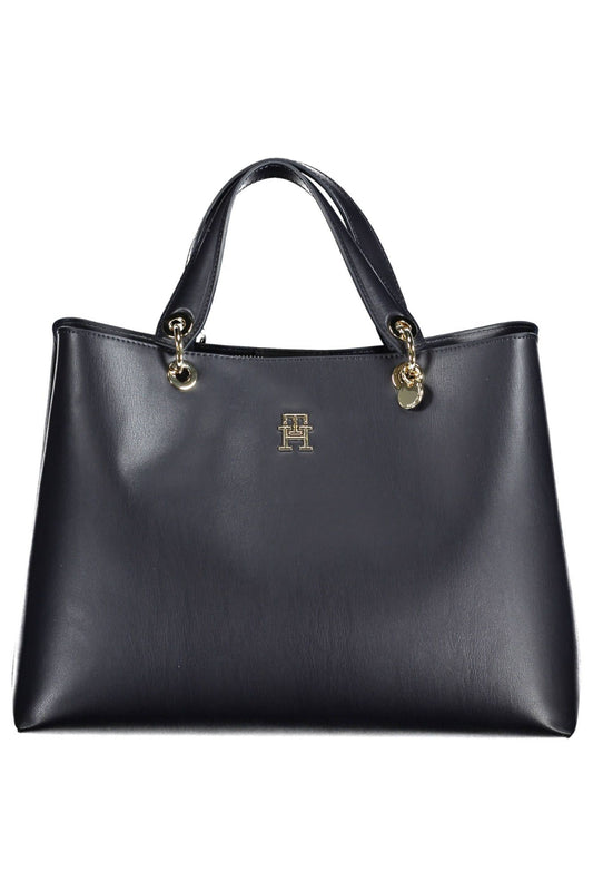 Elegant Blue Handbag with Versatile Handles