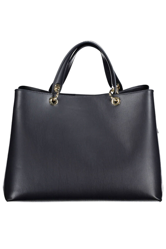 Elegant Blue Handbag with Versatile Handles