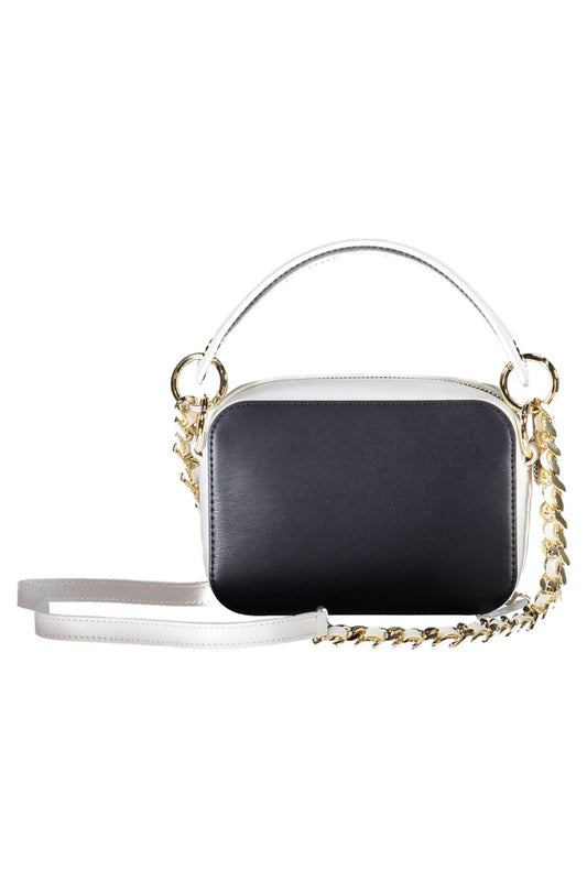 Chic Blue Contrasting Detail Handbag