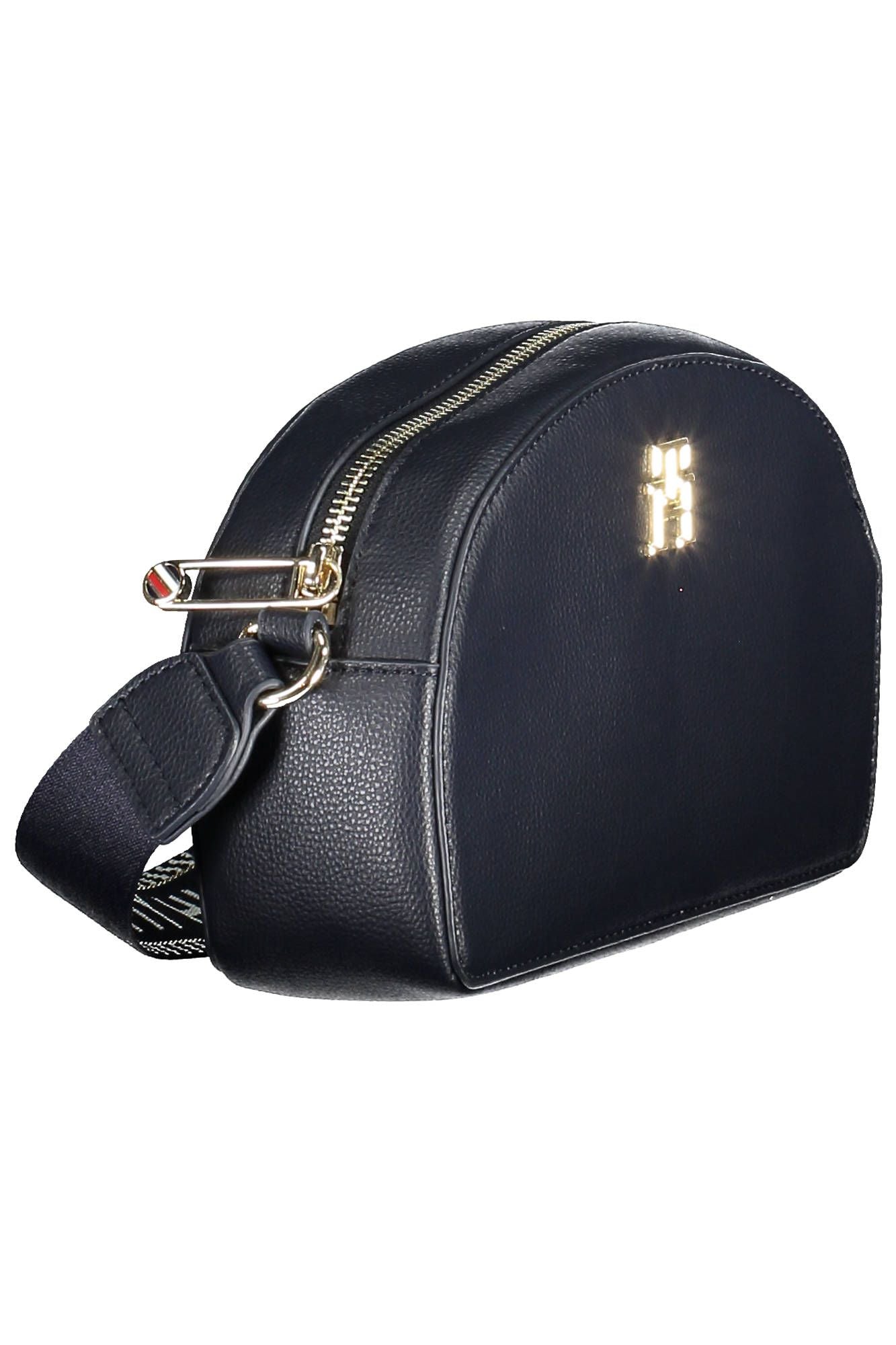Elegant Blue Shoulder Bag with Logo Detail