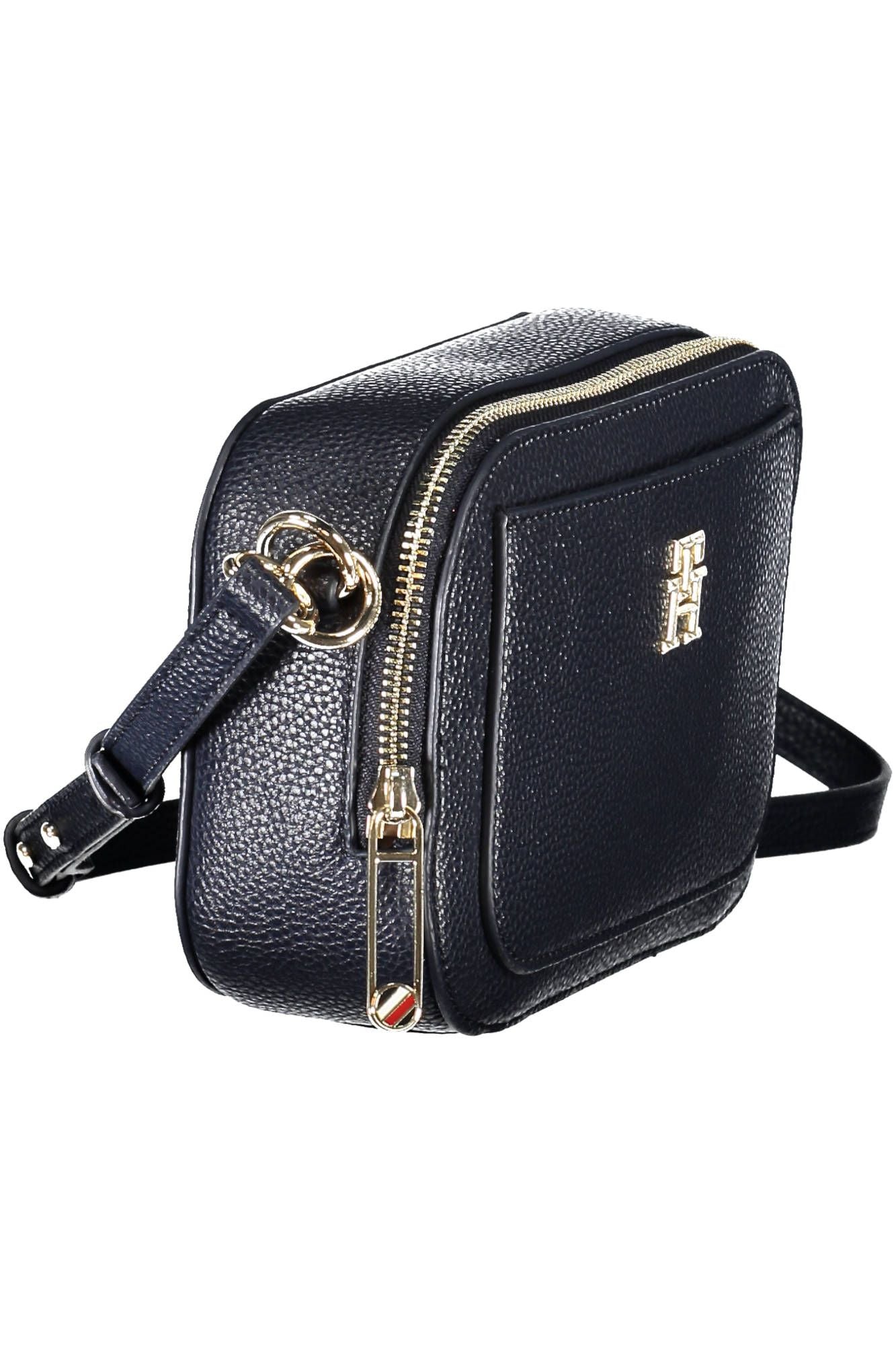 Chic Blue Shoulder Bag with Logo Detail