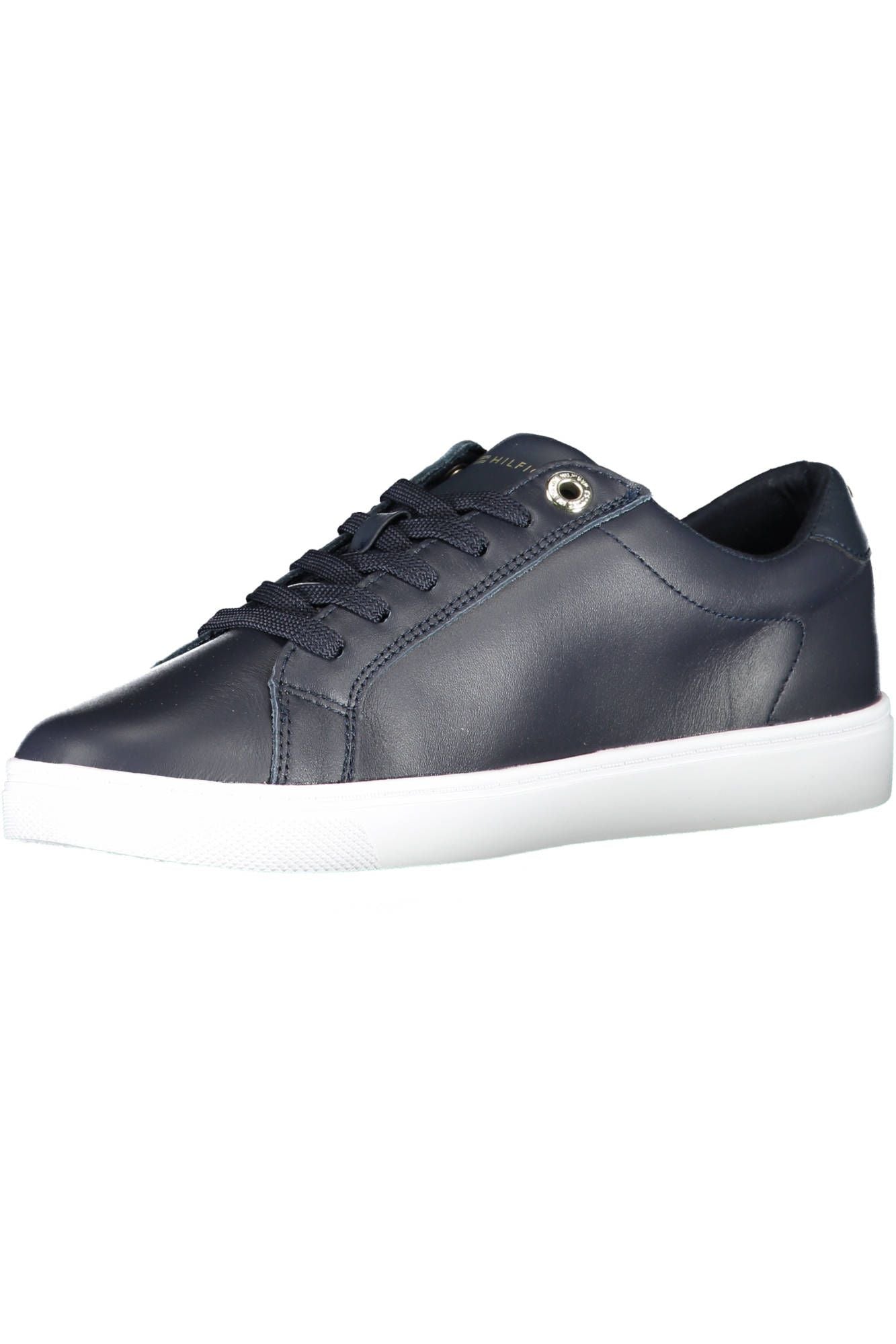 Chic Blue Lace-up Sneakers with Logo Accent