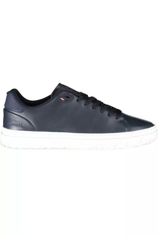 Eco-Conscious Blue Sneakers with Logo Accent