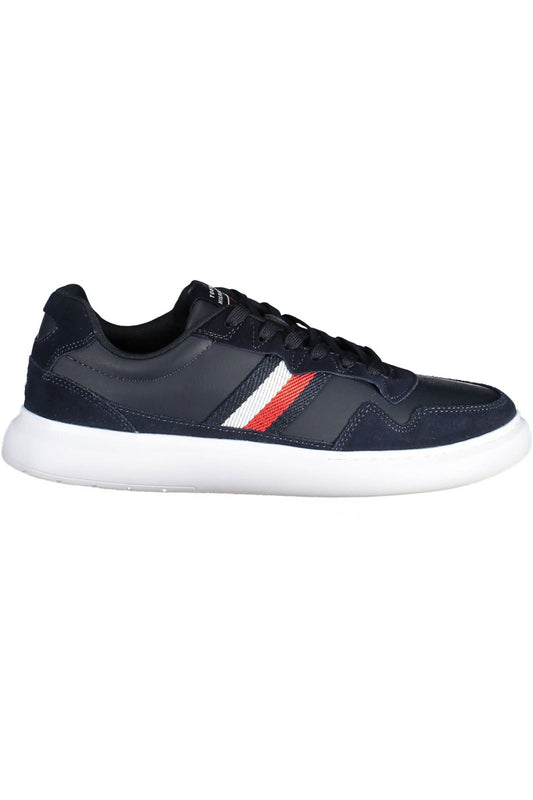 Sleek Blue Lace-Up Sports Sneakers