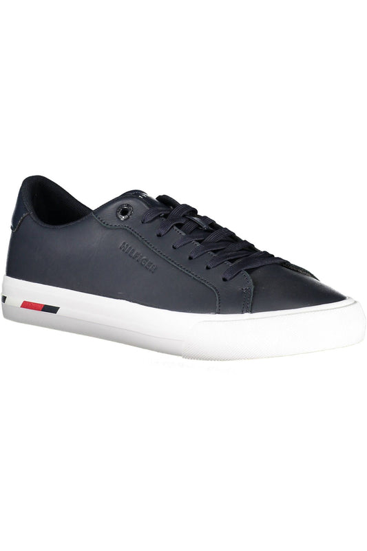 Eco-Conscious Blue Sneakers with Logo Detail