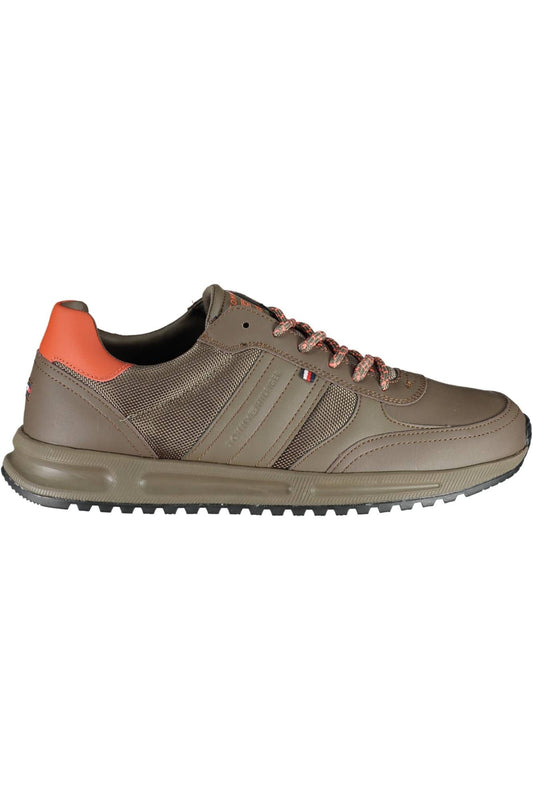 Contemporary Brown Synthetic Sneakers
